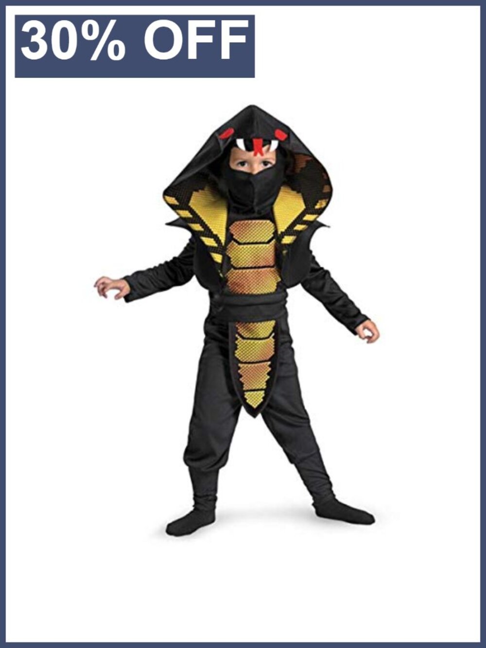 Toddler Ninja Halloween Costume Jumpsuit with Detachable Hood and Mask
